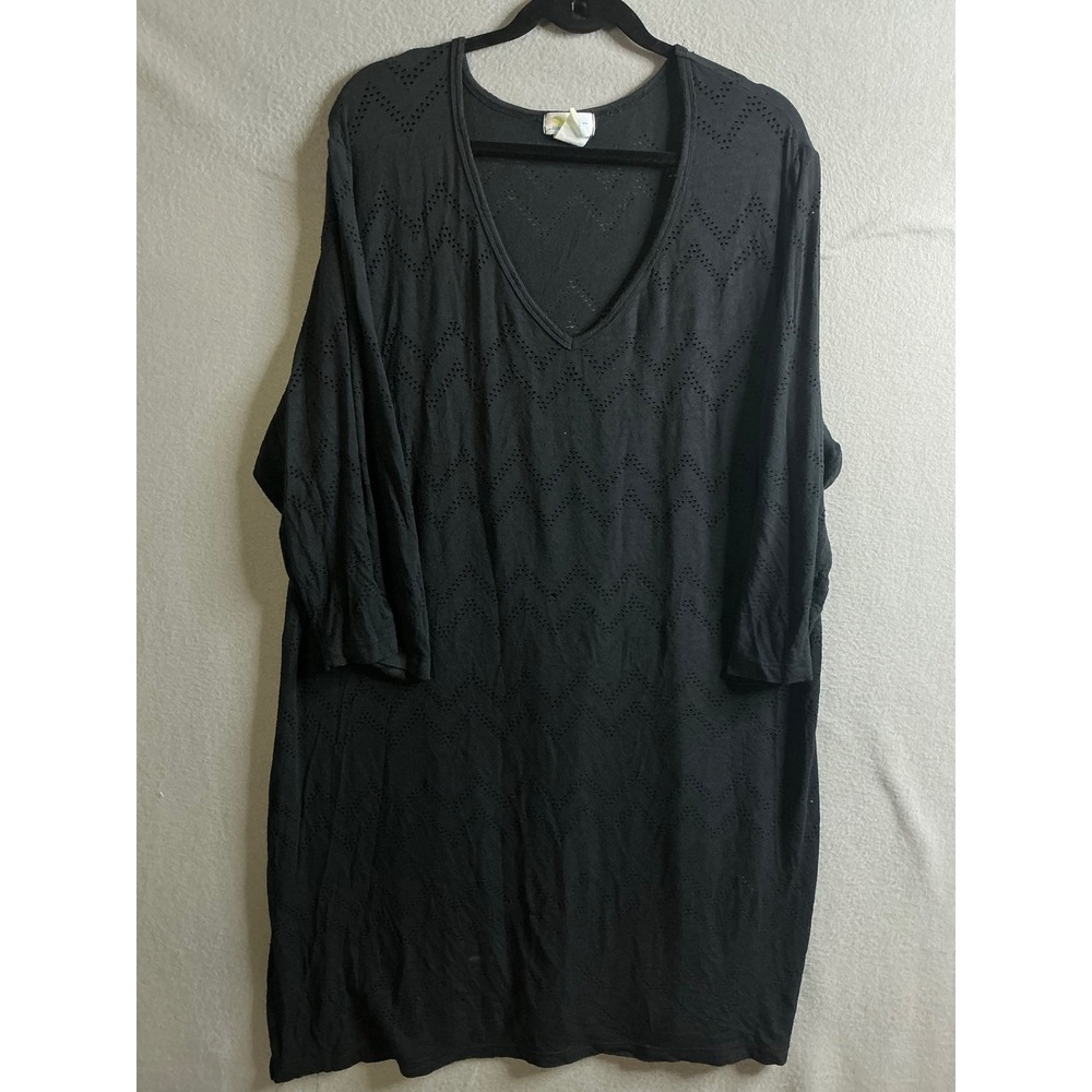 Swim 365 Cover Up Women's Large Dress Women's Large V Neck 3/4 Sleeve Swimsuit‎